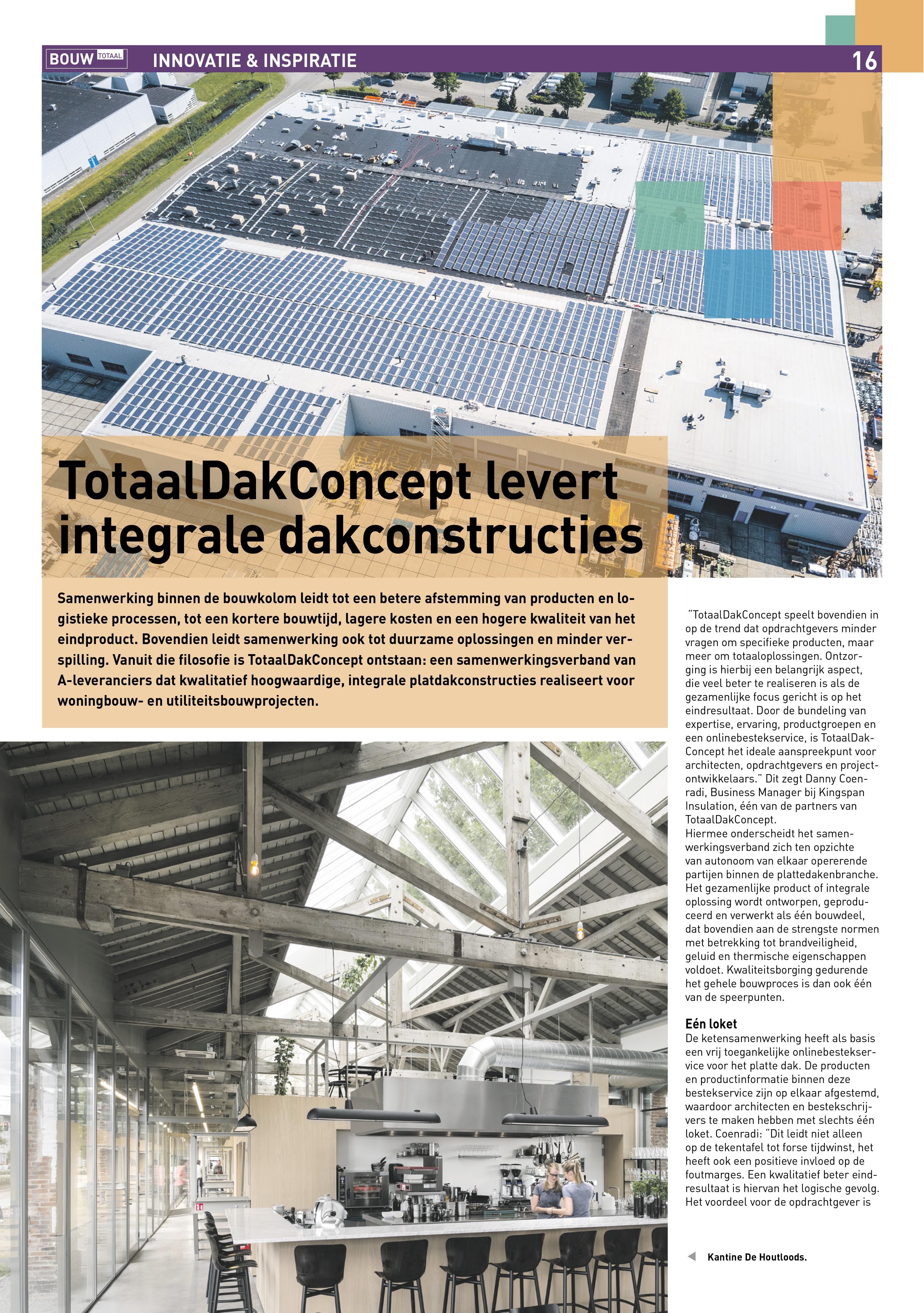 TotaalDakConcept ligt bestekservice toe in BouwTotaal