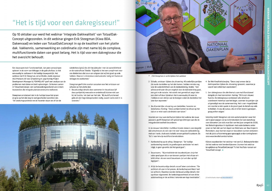 Webinar Integrale Dakkwaliteit uitgebreid in Roofs